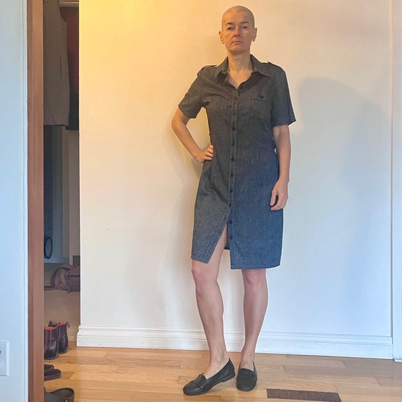 Denim Button-Up Dress - Picture 3 of 13